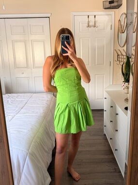 Free People Made Me Smile Mini Strapless Dress